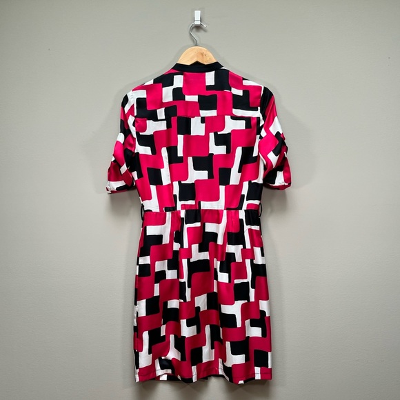 Hobbs London 100% Silk Collarless Shirtdress, US Size S - Picture 5 of 6